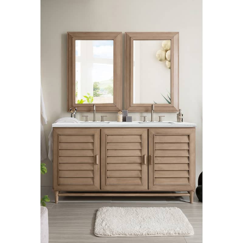 James Martin Vanities 620-V60D-FENC Portland 60" Free Standing Double