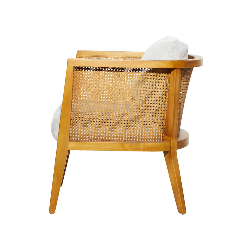 Wood Accent Chair with Cushions - Brown - Roche River Decor - 28"W x 27"L x 27"H