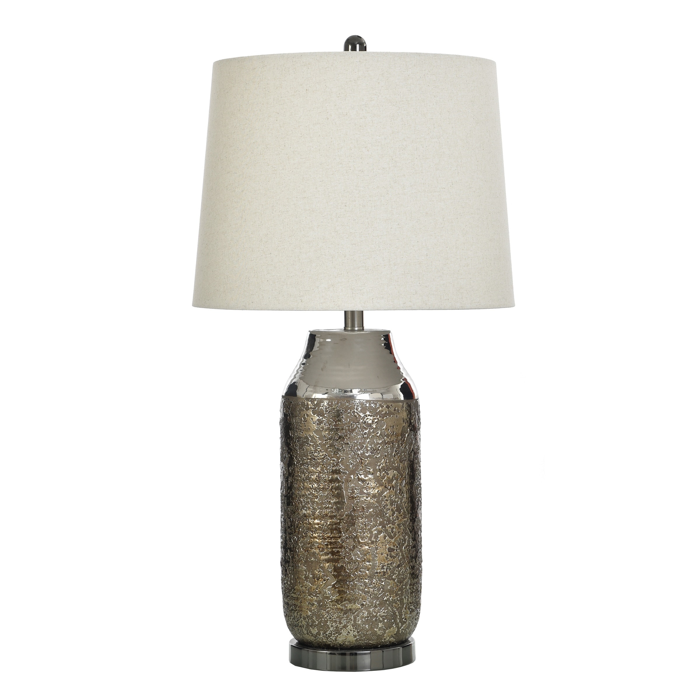StyleCraft Ceramic Table Lamp - Kochi Bronze - White Shade