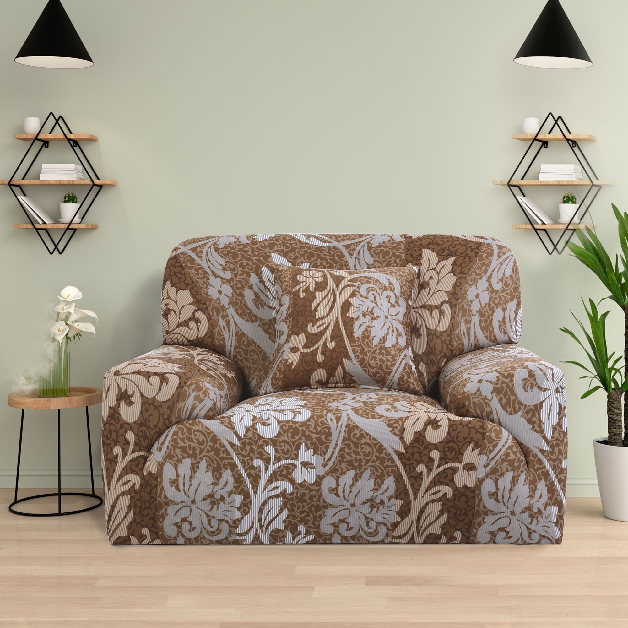 Brown couch and loveseat covers deals