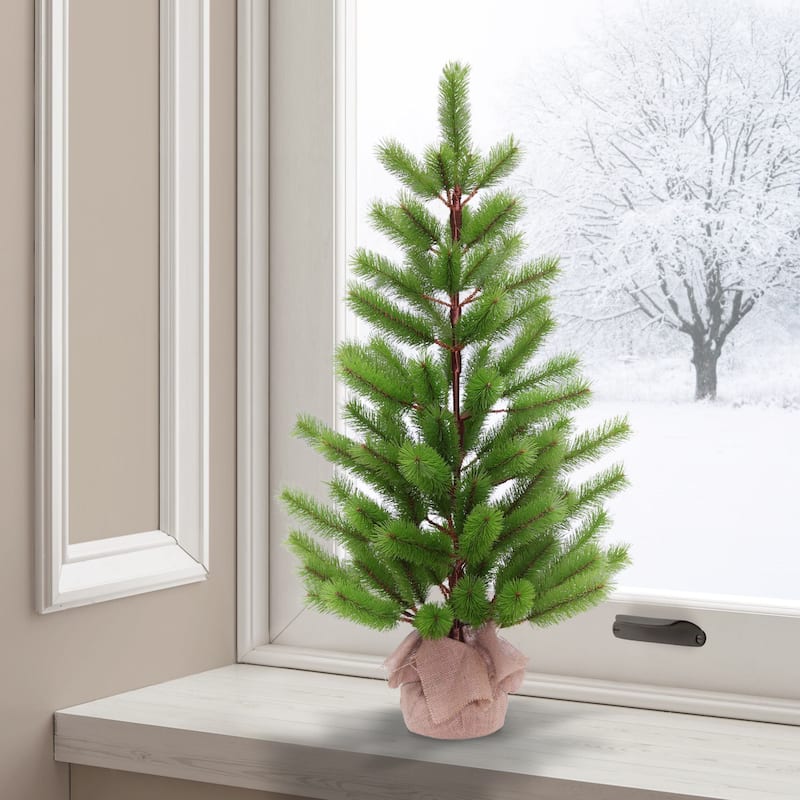 Burlap Base Artificial Christmas Tree - 3’ - Unlit