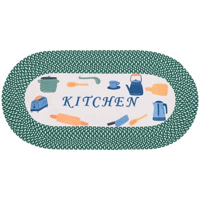 SAFAVIEH Handmade Braided Posters Gulten Machine Washable Rug