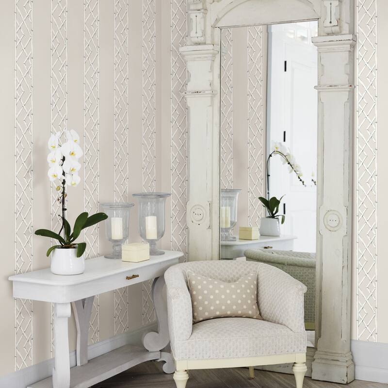 A-Street Prints Sterling Latticework Wallpaper
