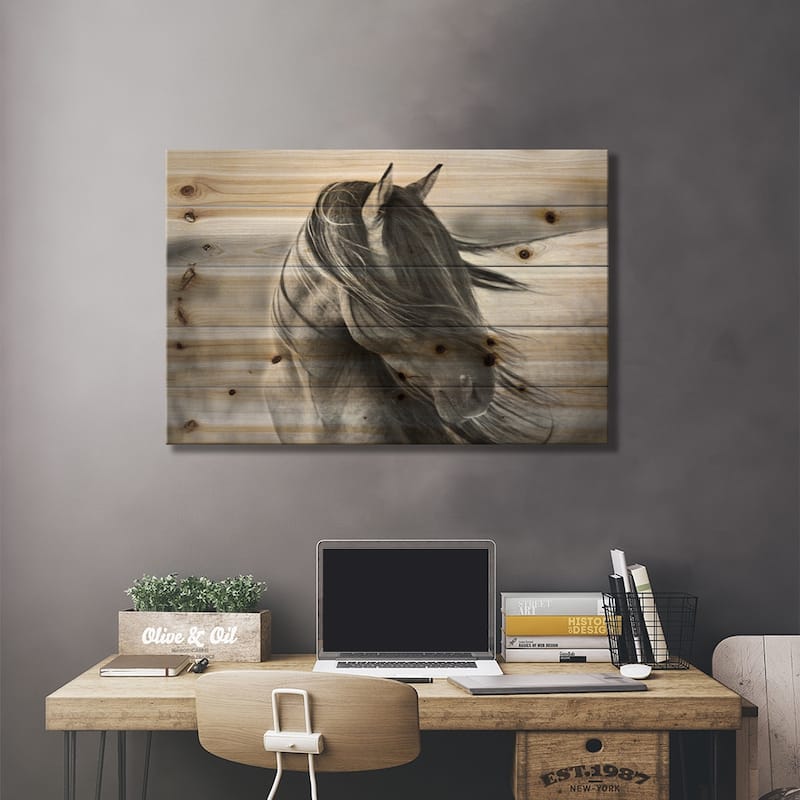 Fierce Grace Print On Wood by Tony Stromberg - Multi-Color