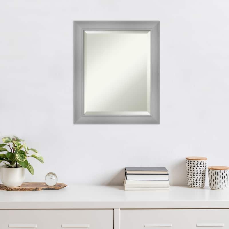 Beveled Wall Mirror - Flair Polished Nickel Frame