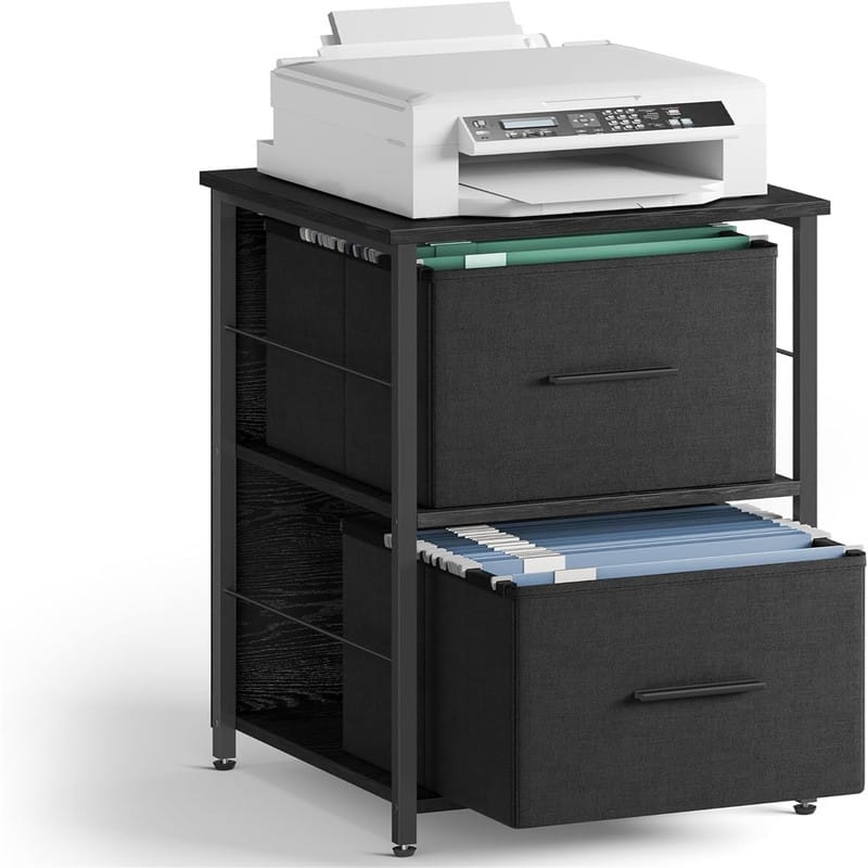 File Cabinet Printer Stand - Ebony Black
