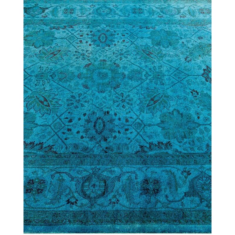 Fine Vibrance, One-of-a-Kind Hand-Knotted Area Rug - Blue, 4' 8" x 7' 3" - 4' 8" x 7' 3"