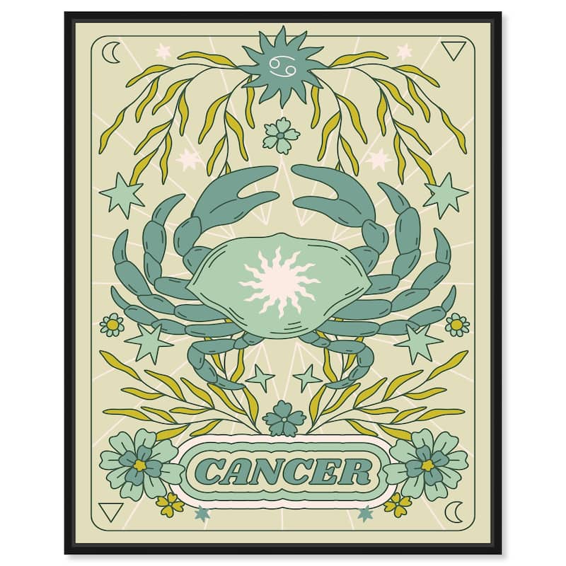 Cancer Stars Card Canvas by Art Remedy - 16" x 20" - Black