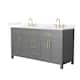 Option Dark Gray / White Quartz Top / Brushed Gold