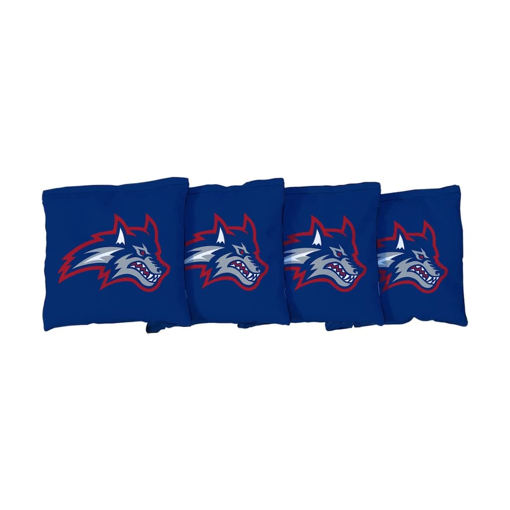 SUNY Stony Brook Seawolves Blue Cornhole Bags
