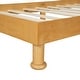 preview thumbnail 6 of 13, Full Size Cookie-Shaped Kids Bed with LED Light & Upholstered Curved Headboard, Walnut