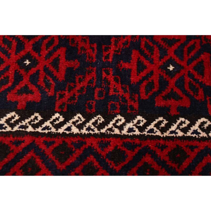 ECARPETGALLERY Hand-knotted Teimani Red Wool Rug - 4'2 x 7'8