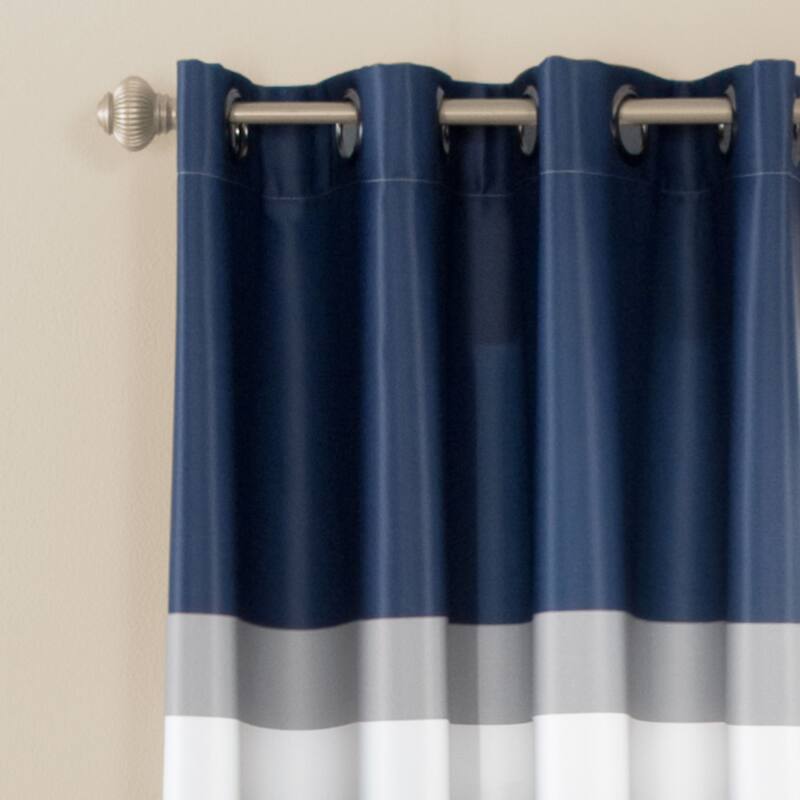 Lush Decor Alexander Stripe Light Filtering Curtain Panel Pair