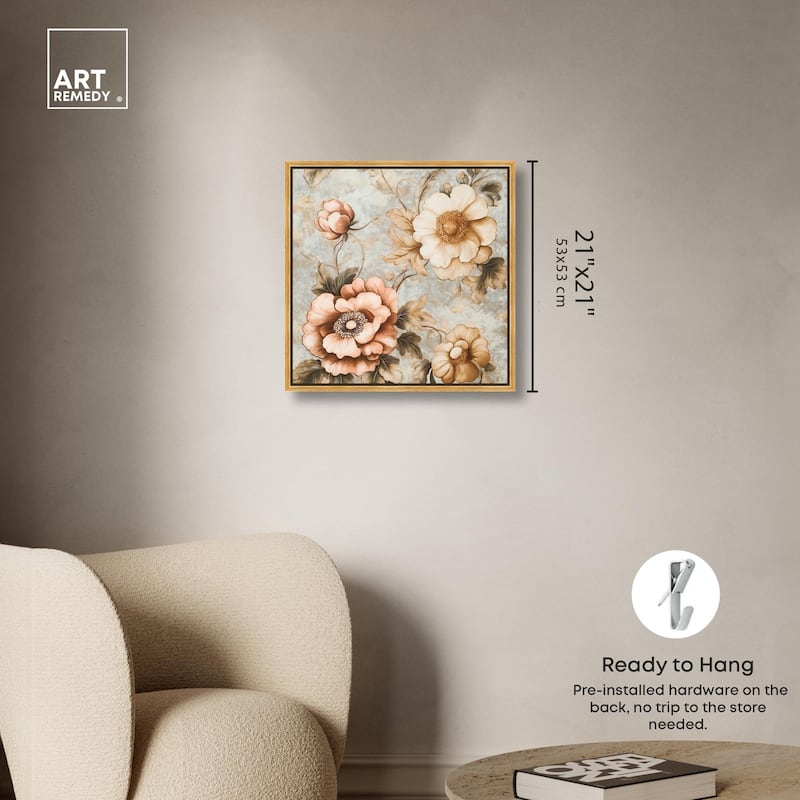 Retro Rose I Canvas by Art Remedy