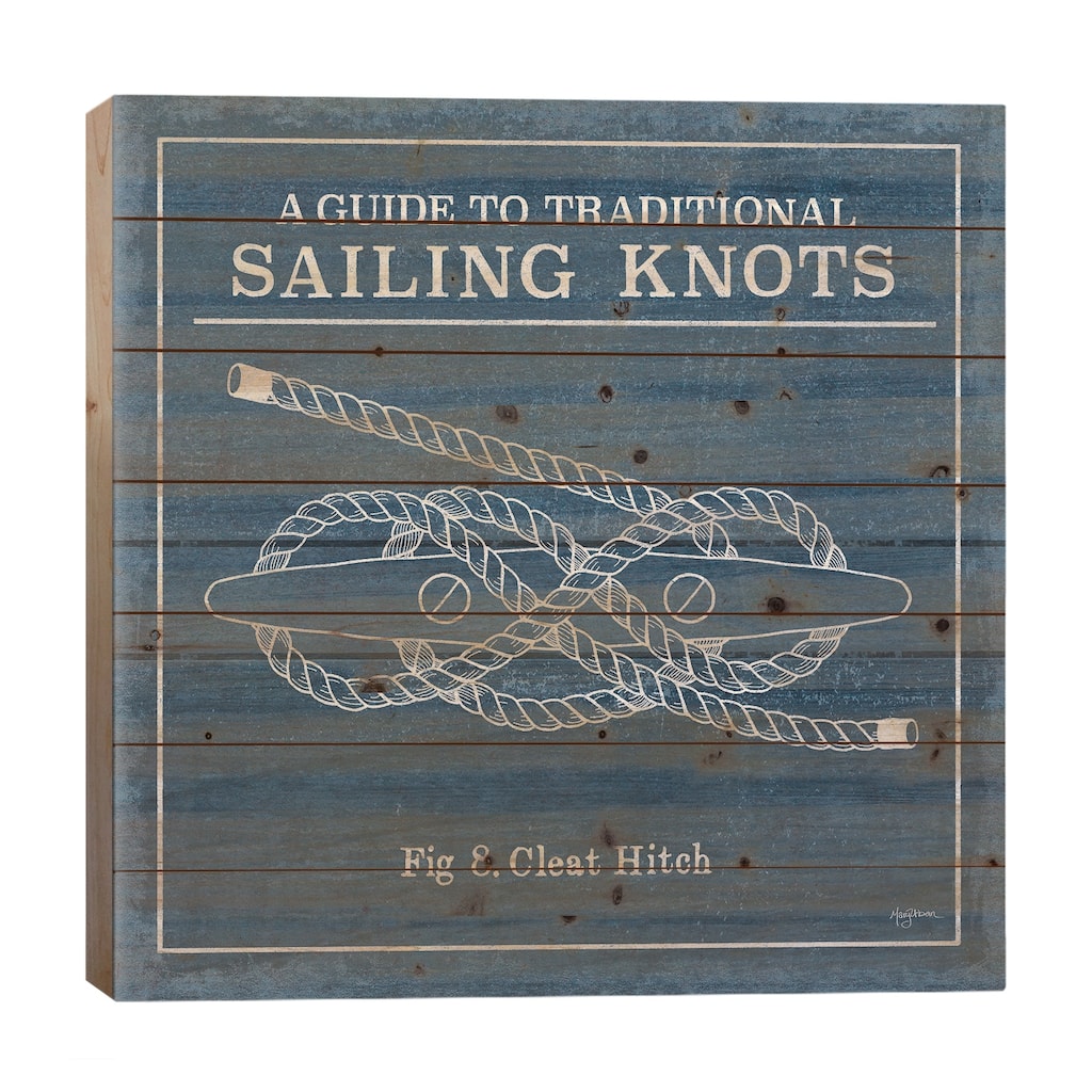 Vintage Sailing Knots VII Print On Wood by Mary Urban - Multi-Color