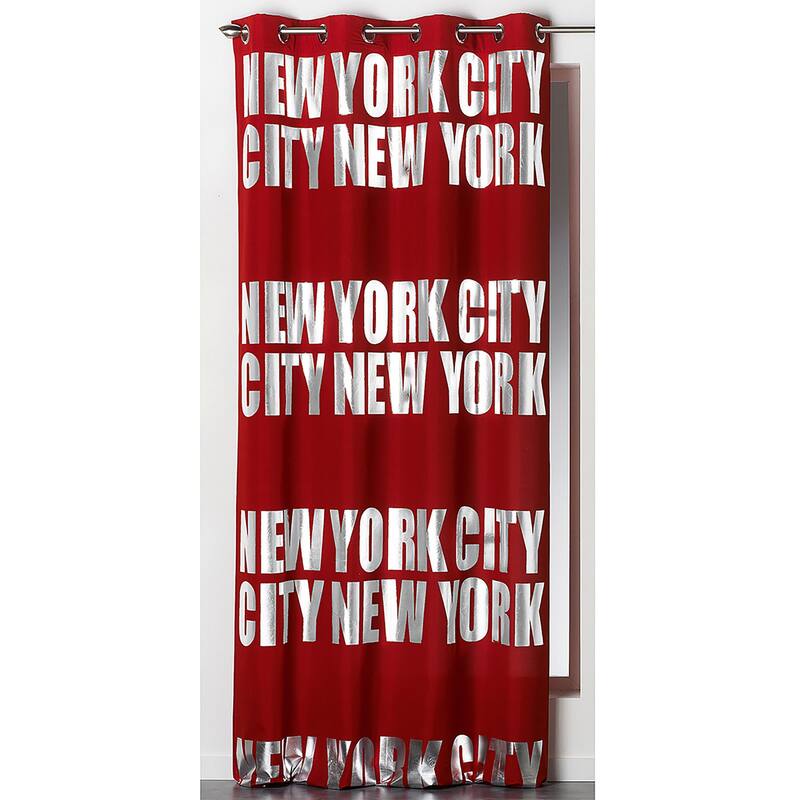 New York City Themed Blackout Extra Wide Curtain Panel 102x55 Inch