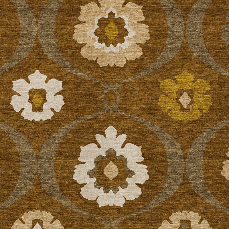 HomeRoots Medallion Transitional Rectangle Outdoor Rug