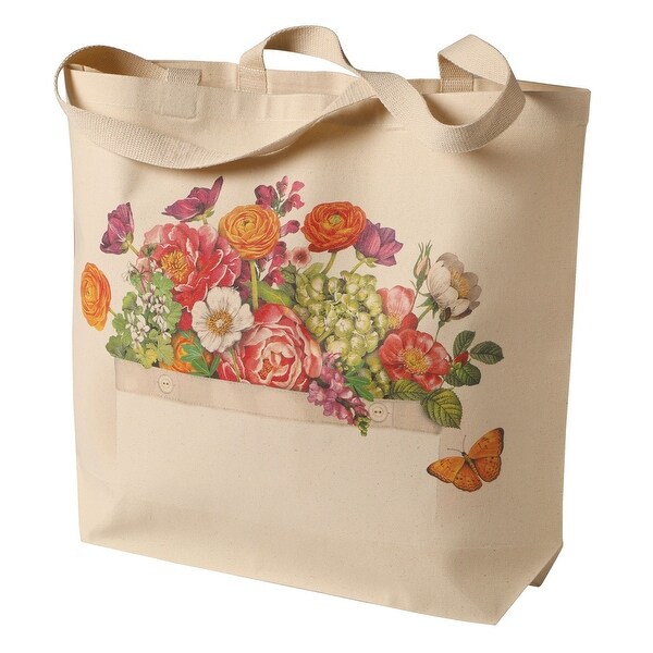 Shop Mary Lake-Thompson Ltd. Women&#39;s Floral Tote - Reusable Canvas Shopping Bag - 20&quot; Handles ...