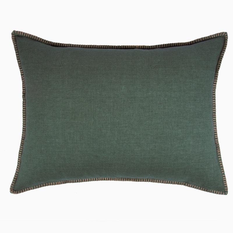 Bricen Linen Pillow Sham - Standard - Kale