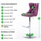 preview thumbnail 38 of 76, Swivel Velvet Bar Stools Sliver Pesdestal (Set of 6)