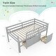 preview thumbnail 4 of 5, Wood Platform Bed Frame Twin Low Loft Bed w/Storage Drawers