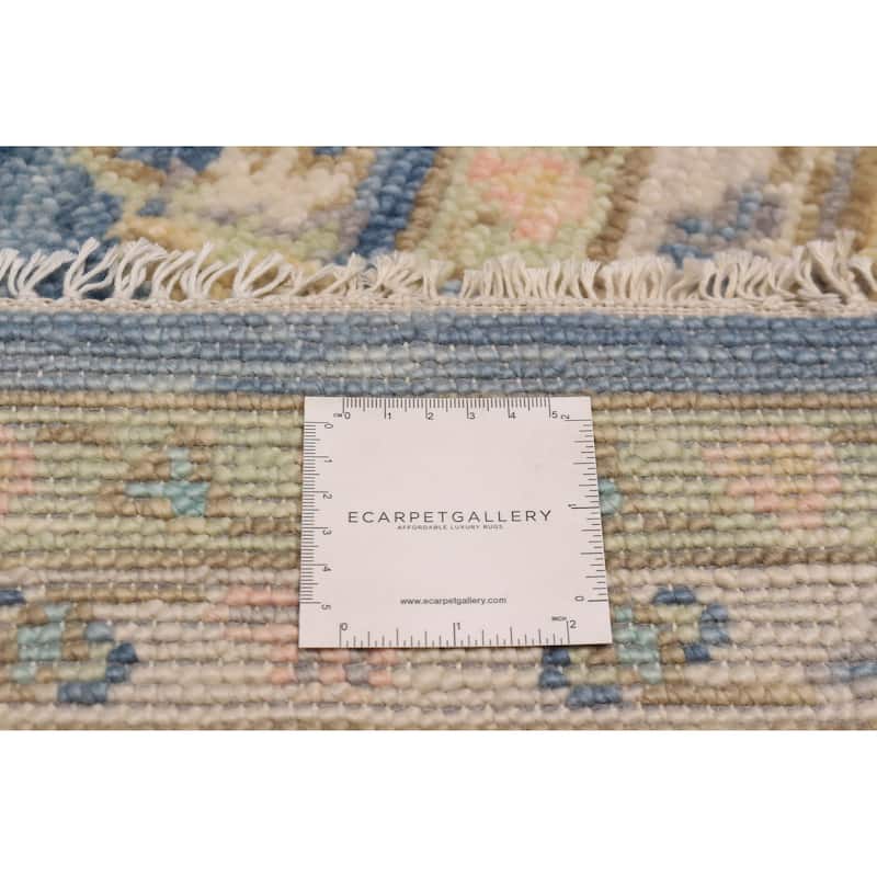ECARPETGALLERY Hand-knotted Modern Oushak Navy Wool Rug - 8' x 10'