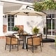 preview thumbnail 44 of 48, Gymax 10 FT Solar Offset Hanging Umbrella Patio Cantilever Umbrella w/