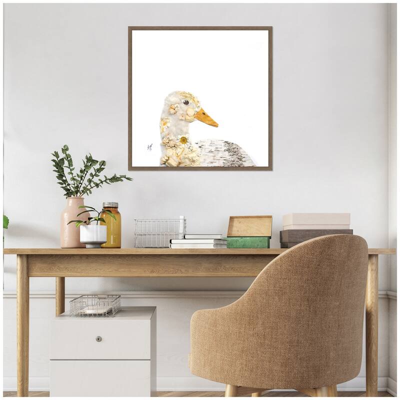 Kate and Laurel Duck No. 2 by Madeline Jeppesen Framed Canvas Wall Art Print