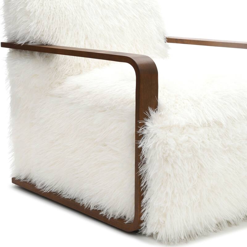 Furniture of America Neyra Modern 28-inch Faux Fur Accent Arm Chair