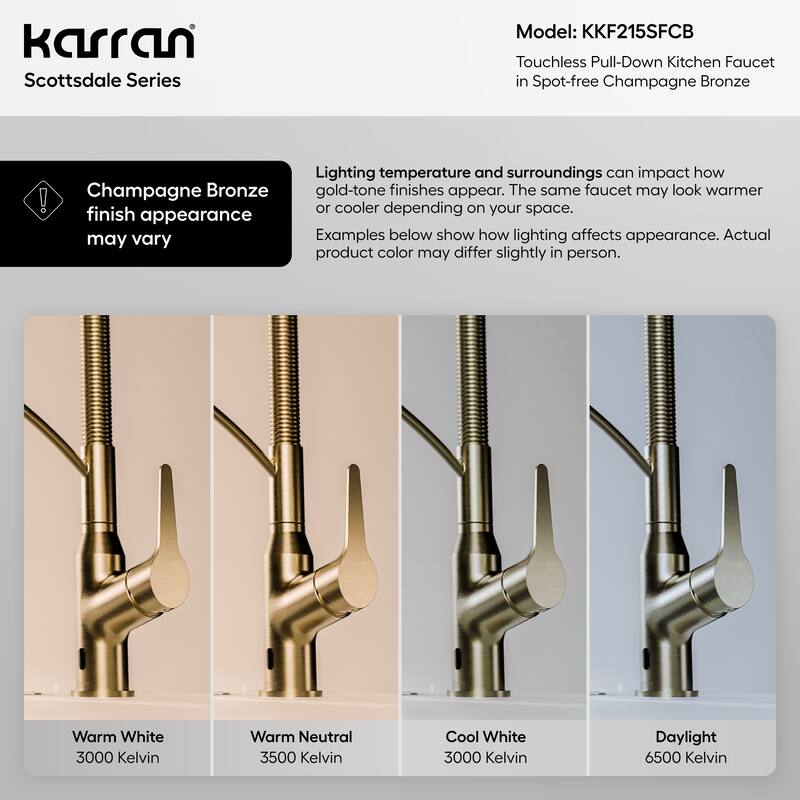 Karran Scottsdale Single-Handle Pull-Down Sprayer Touchless Kitchen Faucet
