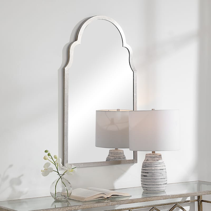 Porch & Den Arabesque Thin Frame Iron Wall Mirror