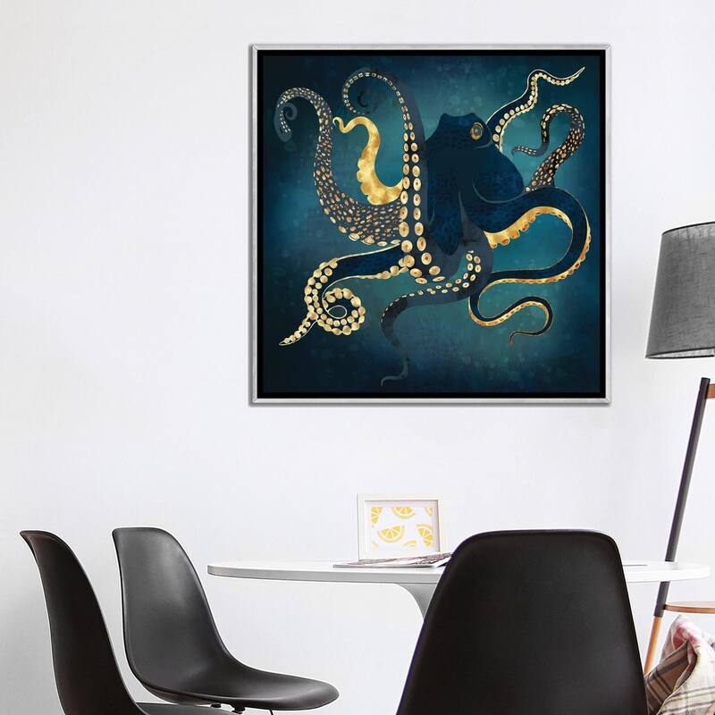 iCanvas "Metallic Octopus Iv" by SpaceFrog Designs Framed