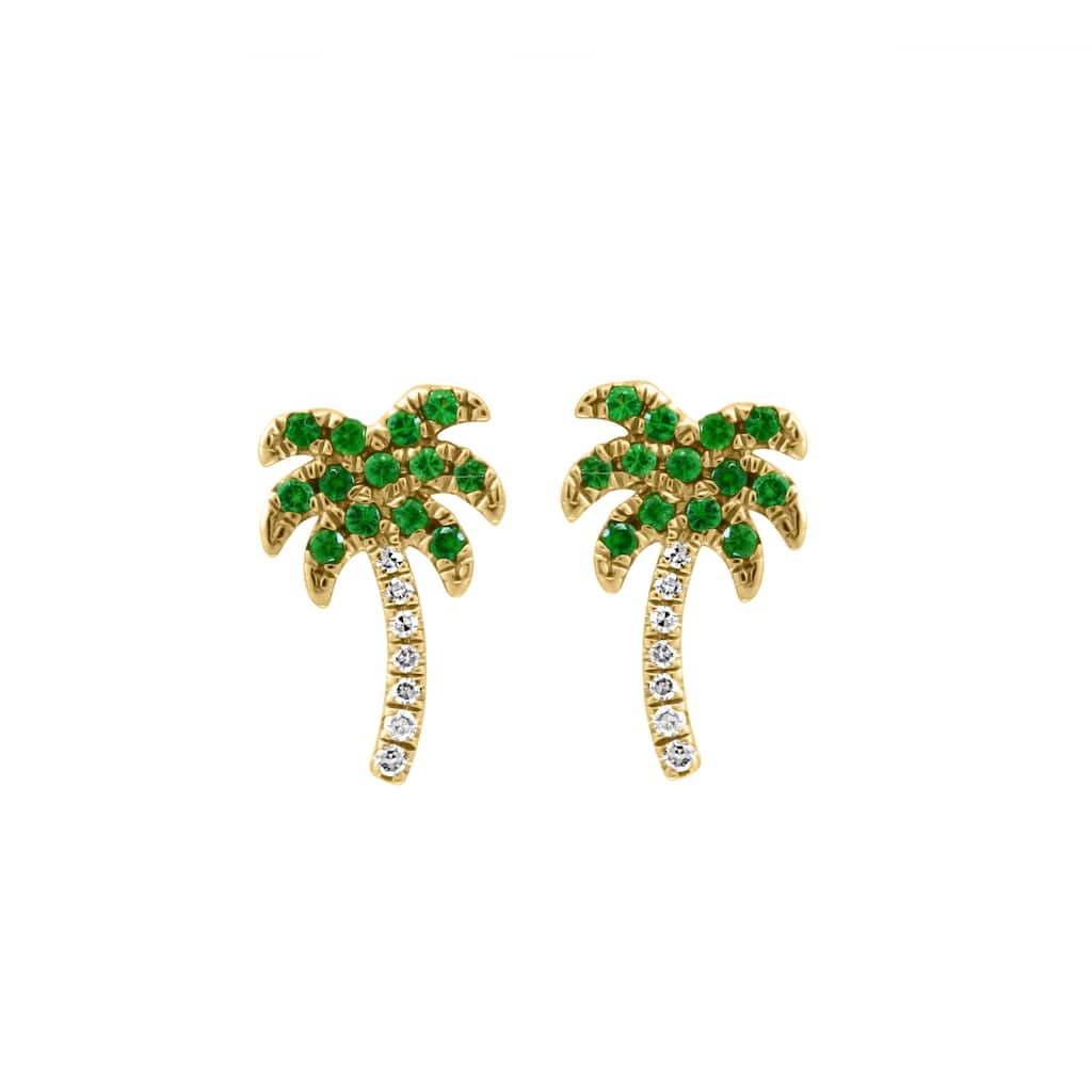EFFY 14K Yellow Gold Diamond and Tsavorite Earrings
