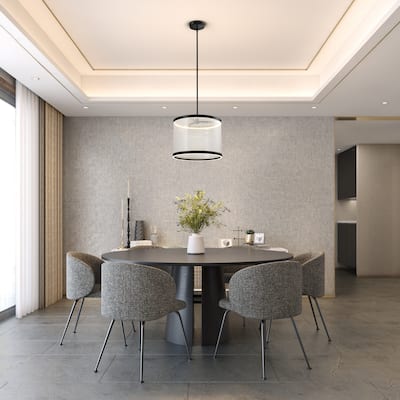 Artcraft Cora Integrated LED Pendant - Black Finish