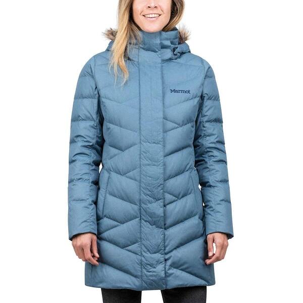 Shop Marmot Women Varma Long Quilted Hooded Down Jacket