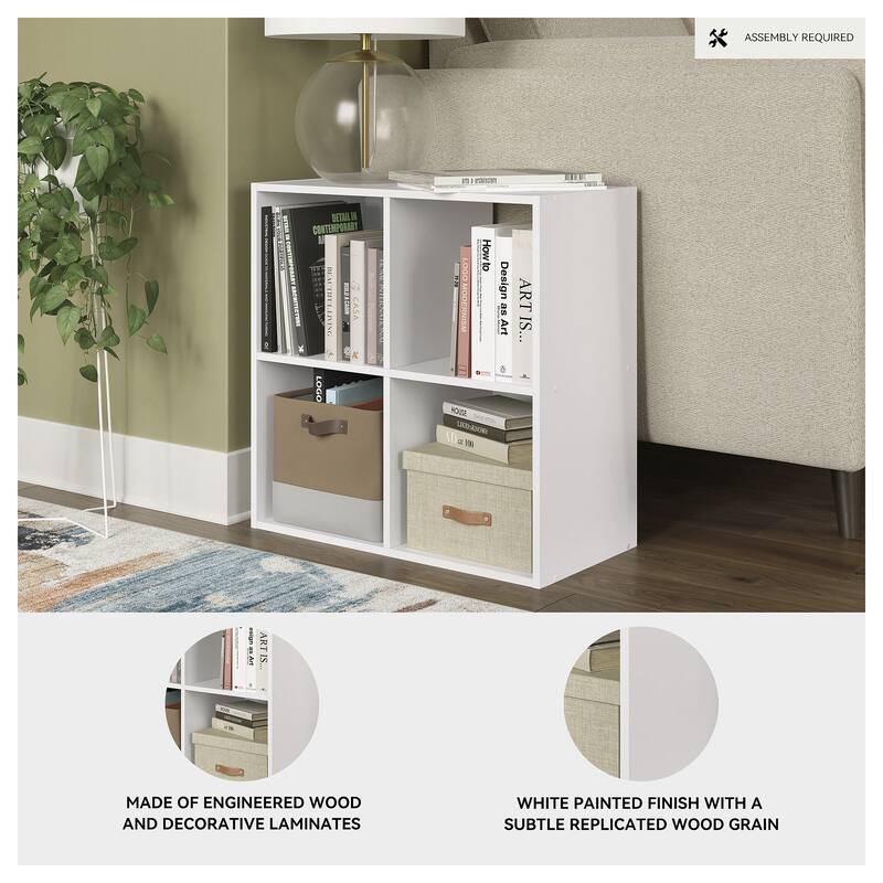 Signature Design by Ashley Onita White 4 Cube Organizer - 24" W x 12" D x 24" H