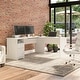 preview thumbnail 17 of 47, 72W L-shaped Computer Desk with Drawers by Bush Furniture White