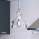 preview thumbnail 11 of 11, Beloit Farmhouse Kitchen Island Mini Pendant Ceiling Light Clear Seeded Glass