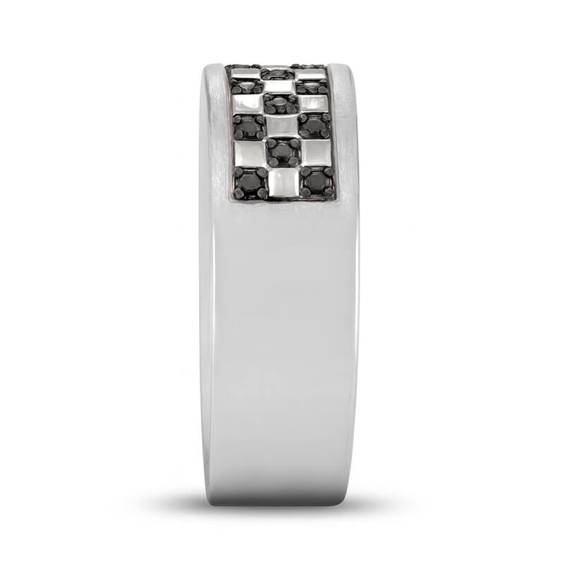 1/4 Cttw Natural Diamond 14KT White Gold Gents Ring