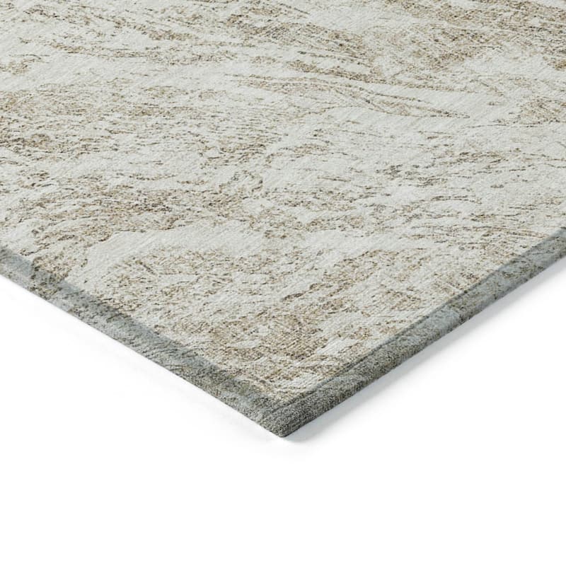 Machine Washable Indoor/ Outdoor Modern Abstract Chantille Rug