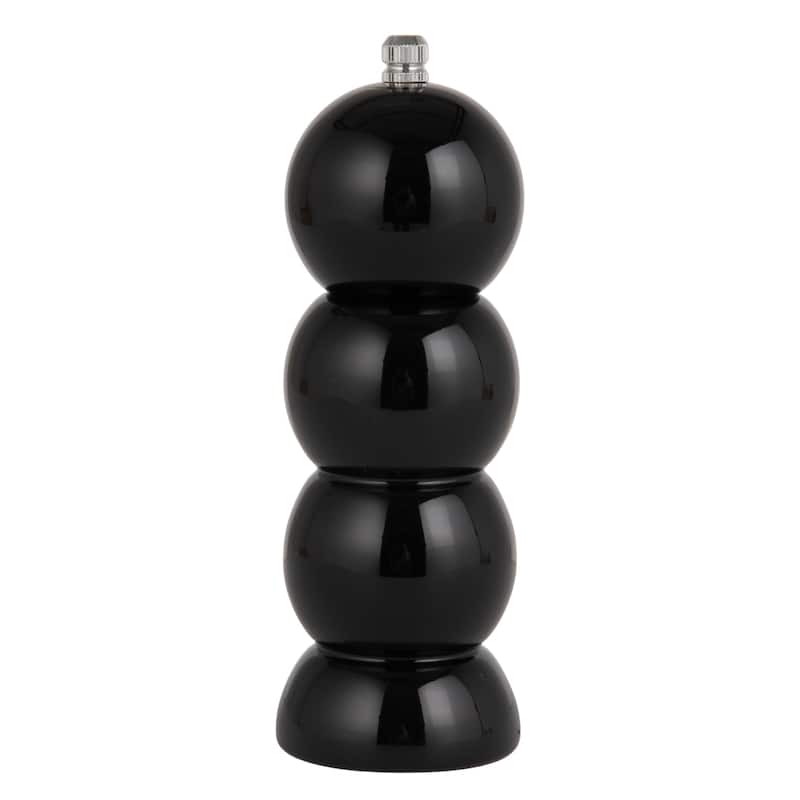Rubberwood Salt and Pepper Mill - 2.0"L x 2.0"W x 7.88"H
