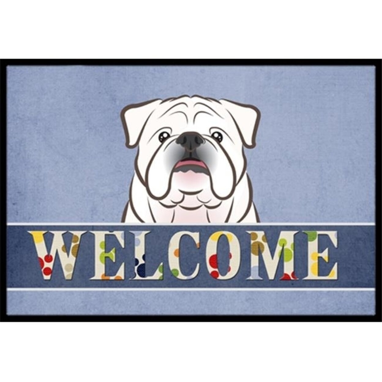 Carolines Treasures Bb1406jmat White English Bulldog Welcome Indoor Outdoor Mat 24 X 36 In On Sale Overstock 27709408