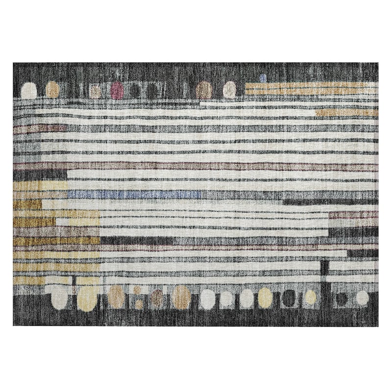 Machine Washable Indoor/Outdoor Casual Contemporary Chantille Rug