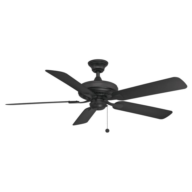 Fanimation Edgewood 52 inch Indoor/Outdoor Ceiling Fan - Black - Pull Chain