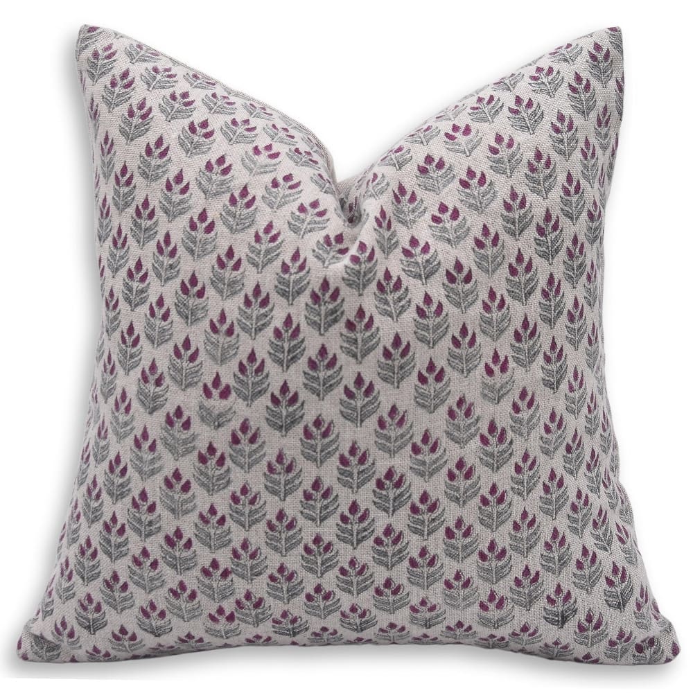 Fabdivine Heavy Linen Fabric Hand Block Floral Print Bohemian Pillow Cover