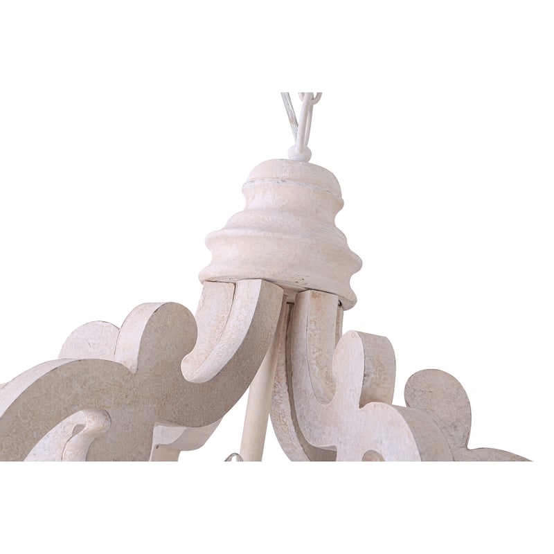 Bella Depot 6-Light Vintage Wood Lantern Chandelier Distressed Kitchen Pendant Lighting