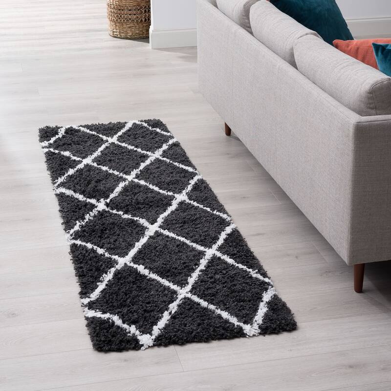 Joy Shag Moroccan Stripe Indoor Area Rug