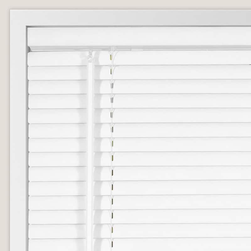 Calyx Interiors White Cordless 1-Inch Vinyl Room Darkening Mini Blind