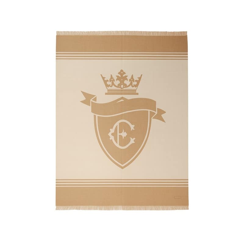 HomeRoots 54" X 74" Taupe Wool Acrylic Blend Woven Throw Blanket