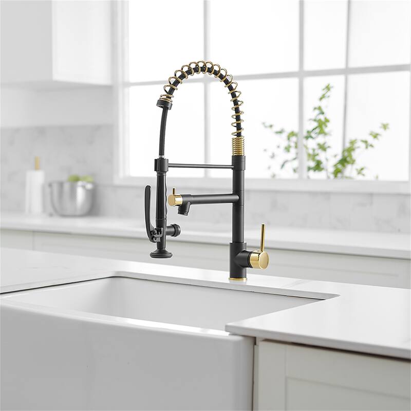 Commercial Kitchen Sink Faucet With Pull Down Sprayer Modern Single Hole Kitchen Faucets Single Handle Spring Taps